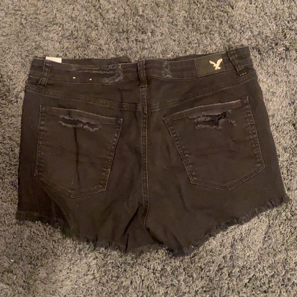 American eagle black distressed jean shorts - Picture 2 of 2
